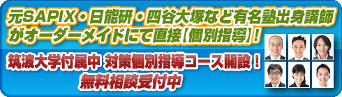 筑波大附属中学校別個別指導コースへ